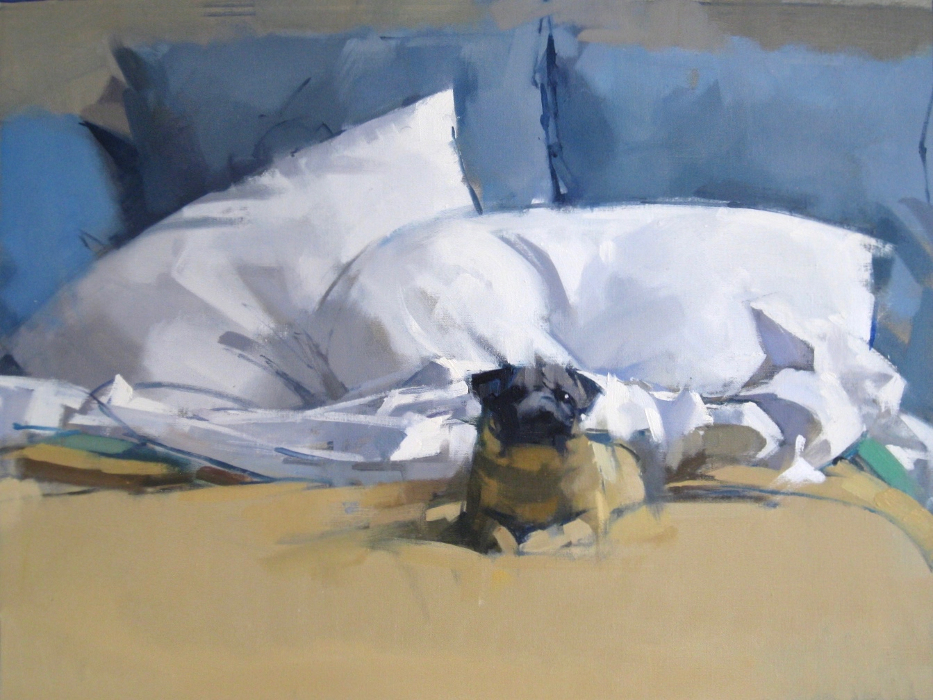 Pug Blue Pillows